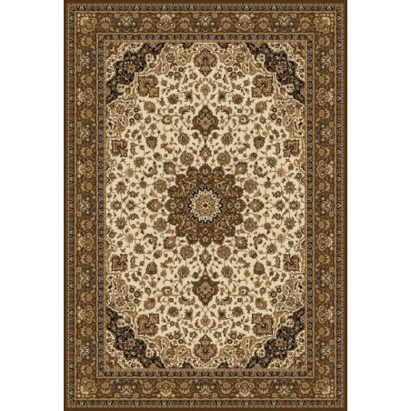 Carpet classico Isfahan classico medaglione crema-marrone 12217