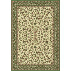 Tappeto persiano Tabriz classico medaglione crema-verde 12311