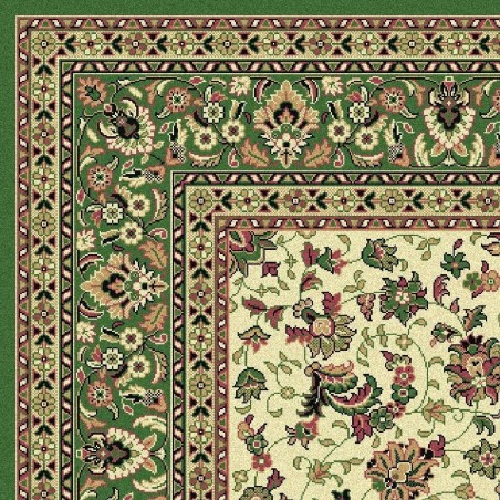 Carpet classico Tabriz classico medaglione crema-verde 12311