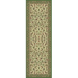Tappeto persiano Tabriz classico passatoia medaglione crema-verde 12311