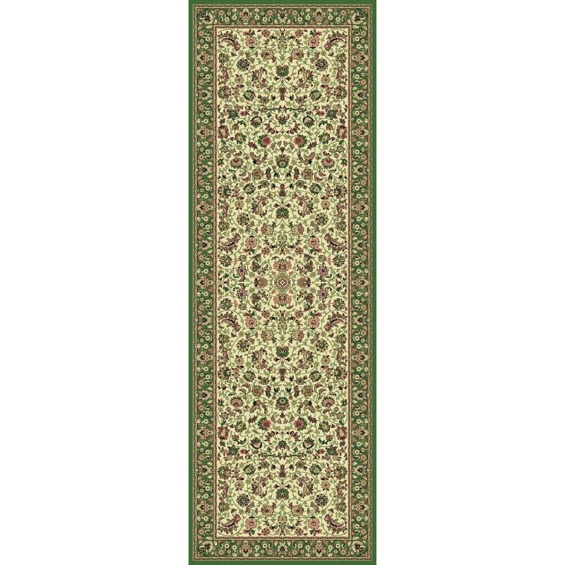 Carpet classico Tabriz classico passatoia medaglione crema-verde 12311