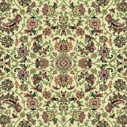 Tappeto persiano Tabriz classico passatoia medaglione crema-verde 12311 2