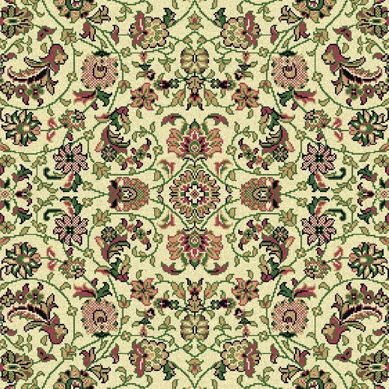 Carpet classico Tabriz classico passatoia medaglione crema-verde 12311