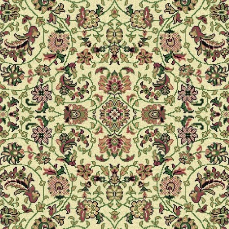 Carpet classico Tabriz classico passatoia medaglione crema-verde 12311