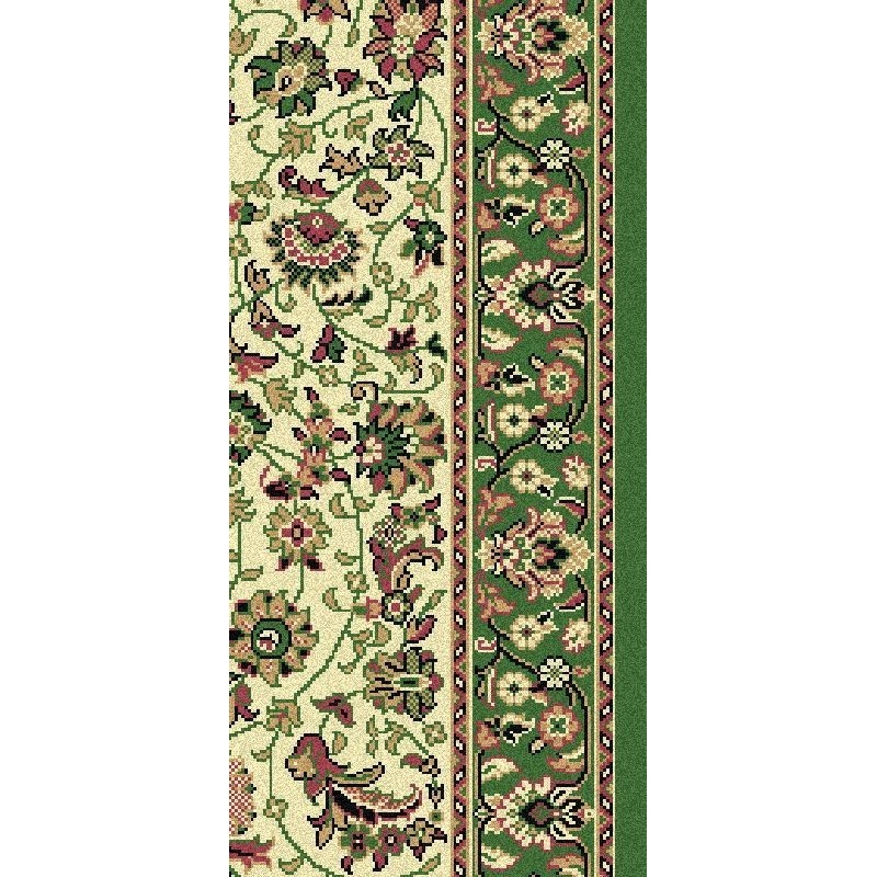 Carpet classico Tabriz classico passatoia medaglione crema-verde 12311