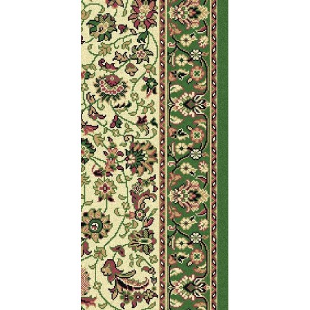 Carpet classico Tabriz classico passatoia medaglione crema-verde 12311