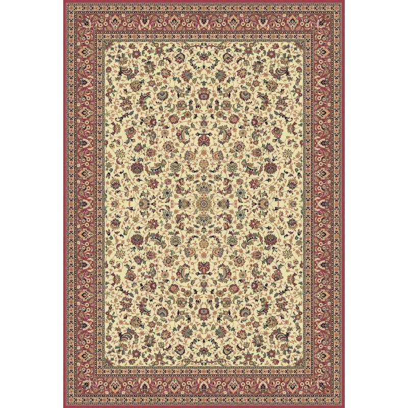 Tappeto persiano Tabriz classico floreale crema-rosa 12311