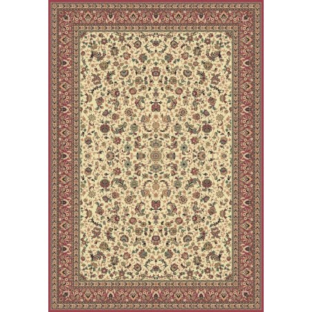 Tappeto persiano Tabriz classico floreale crema-rosa 12311
