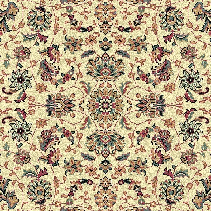 Tappeto persiano Tabriz classico floreale crema-rosa 12311