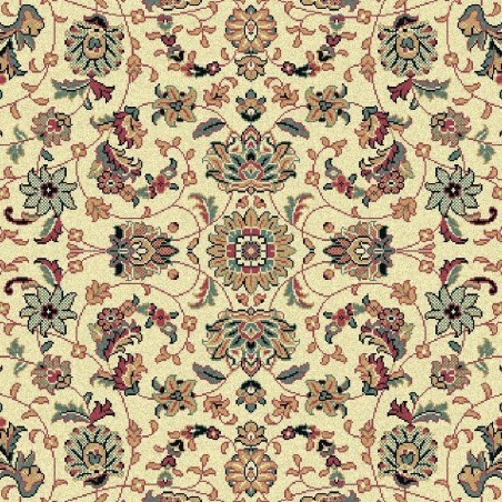 Tappeto persiano Tabriz classico floreale crema-rosa 12311