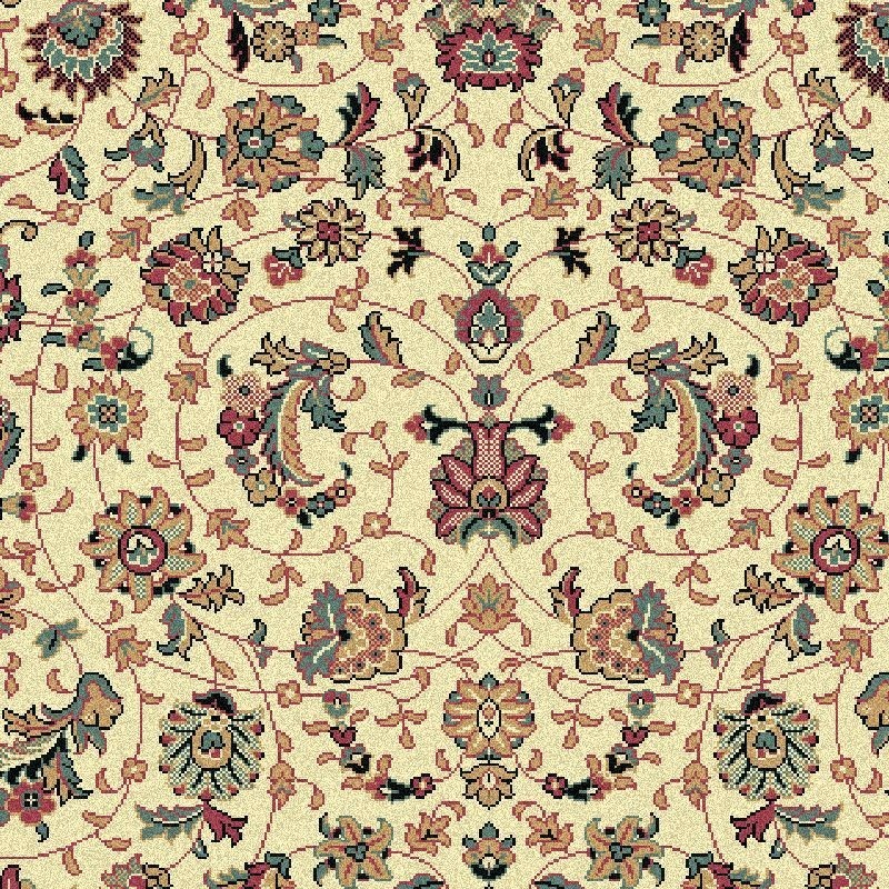 Tappeto persiano Tabriz classico floreale crema-rosa 12311