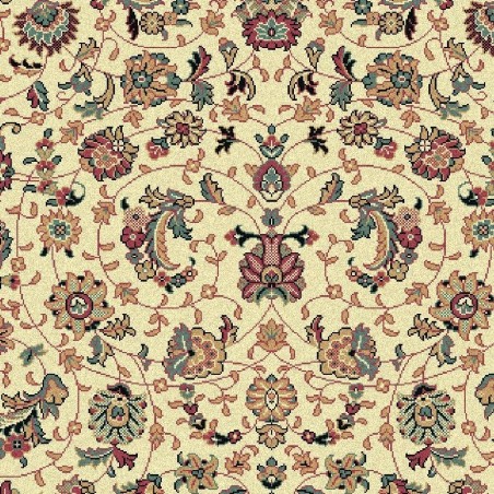 Tappeto persiano Tabriz classico floreale crema-rosa 12311