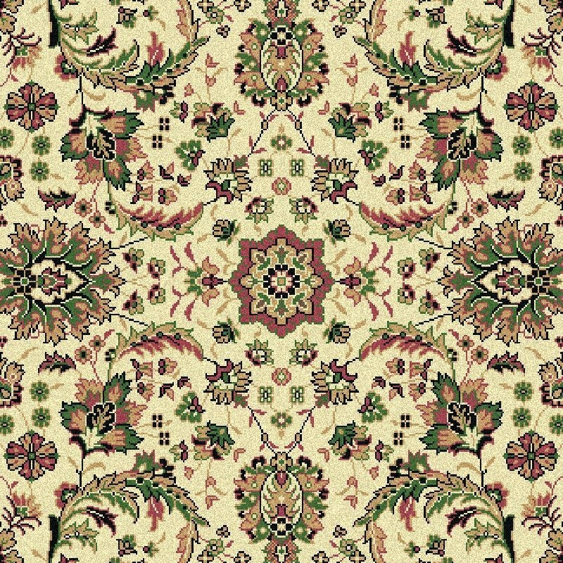 Tappeto persiano Tabriz classico floreale crema-verde 13720