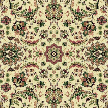 Tappeto persiano Tabriz classico floreale crema-verde 13720