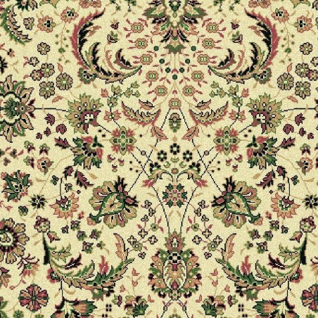 Tappeto persiano Tabriz classico floreale crema-verde 13720
