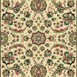 Tappeto persiano Tabriz classico passatoia floreale crema-verde 13720 2