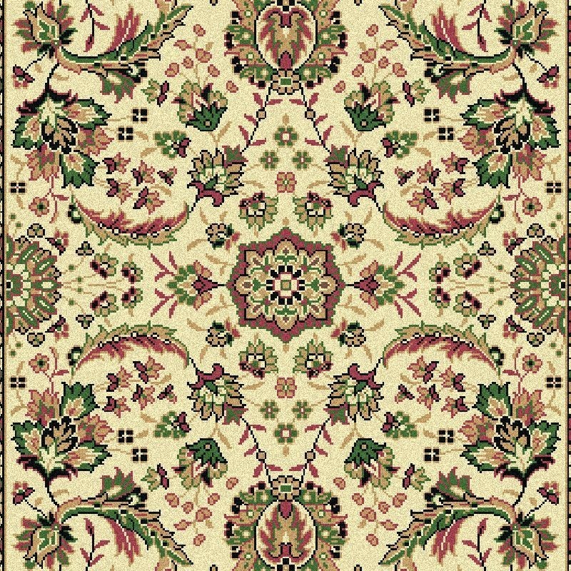 Tappeto persiano Tabriz classico passatoia floreale crema-verde 13720