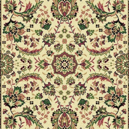 Tappeto persiano Tabriz classico passatoia floreale crema-verde 13720