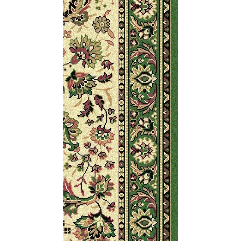 Tappeto persiano Tabriz classico passatoia floreale crema-verde 13720