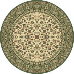 Carpet classico Tabriz classico rotondo floreale crema-verde 13720