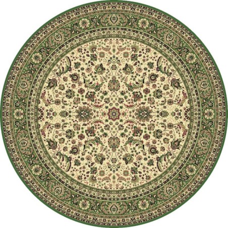 Carpet classico Tabriz classico rotondo floreale crema-verde 13720