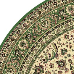 Tappeto persiano Tabriz classico rotondo floreale crema-verde 13720 2