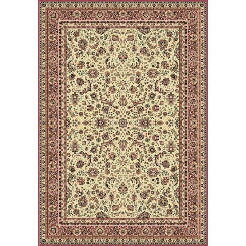 Tappeto persiano Tabriz classico floreale crema-rosa 13720
