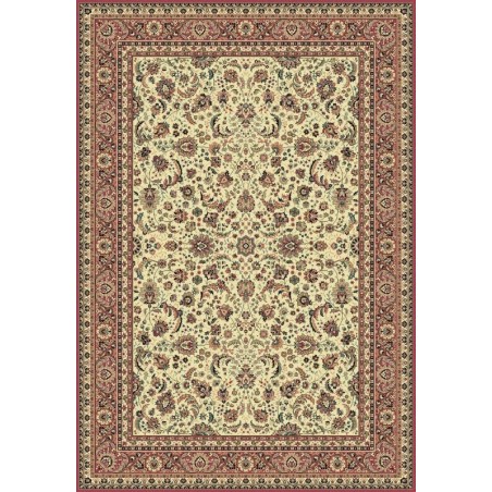 Tappeto persiano Tabriz classico floreale crema-rosa 13720