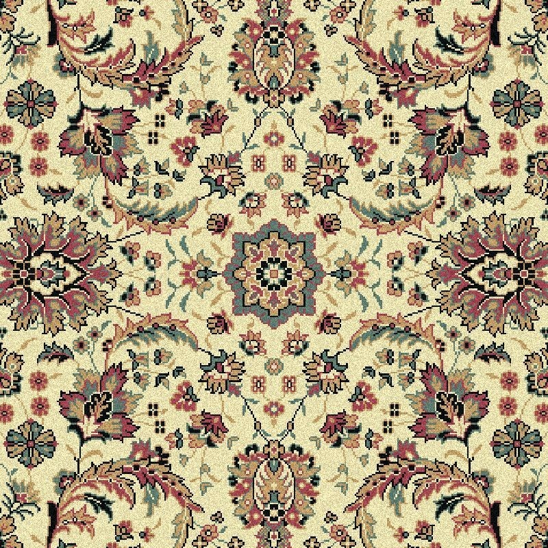Carpet classico Tabriz classico floreale crema-rosa 13720