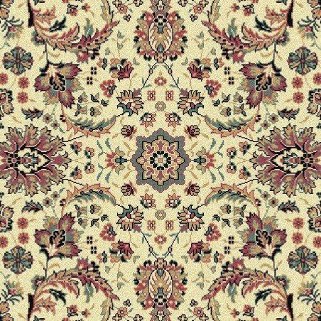 Tappeto persiano Tabriz classico floreale crema-rosa 13720