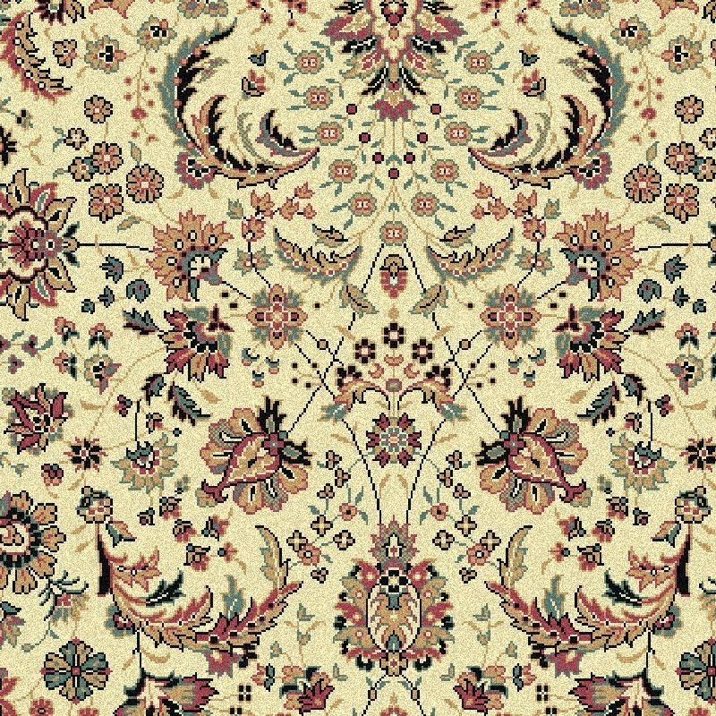 Carpet classico Tabriz classico floreale crema-rosa 13720