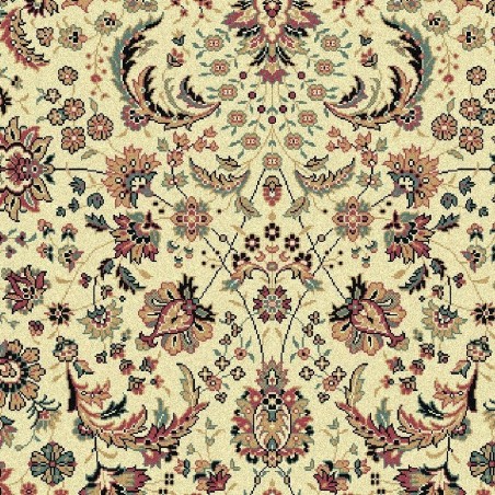 Tappeto persiano Tabriz classico floreale crema-rosa 13720
