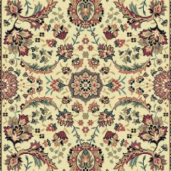 Tappeto persiano Tabriz classico passatoia floreale crema-rosa 13720 2