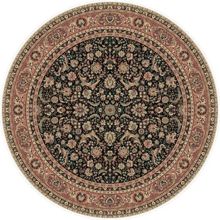Tappeto persiano Tabriz classico rotondo floreale marine 13720