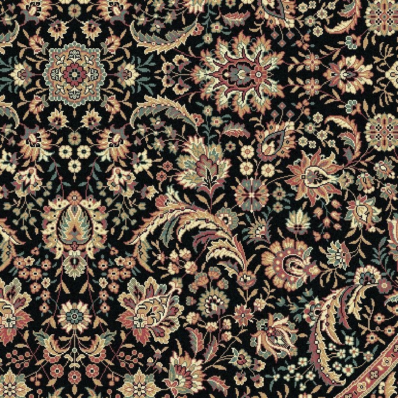 Tappeto persiano Tabriz classico rotondo floreale marine 13720