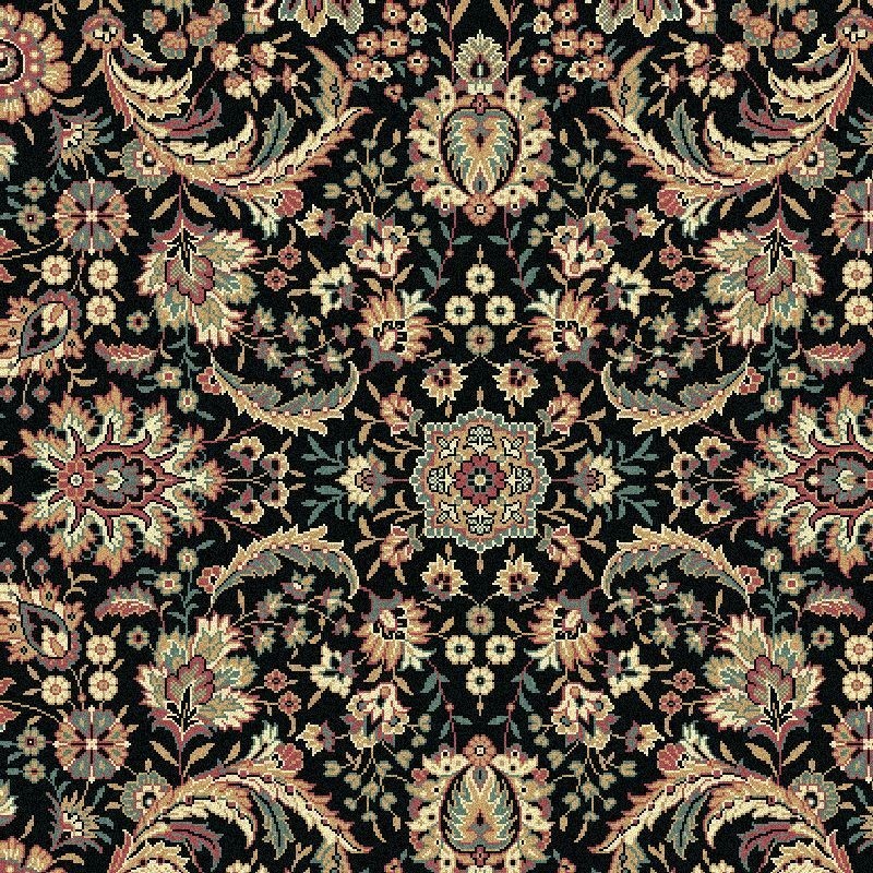 Carpet classico Tabriz classico rotondo floreale marine 13720