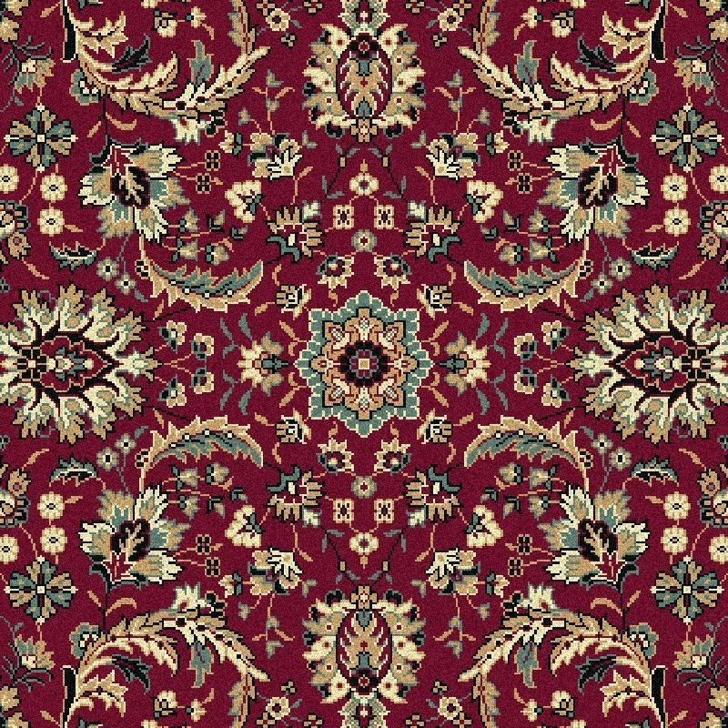 Tappeto persiano Tabriz classico floreale rosso 13720
