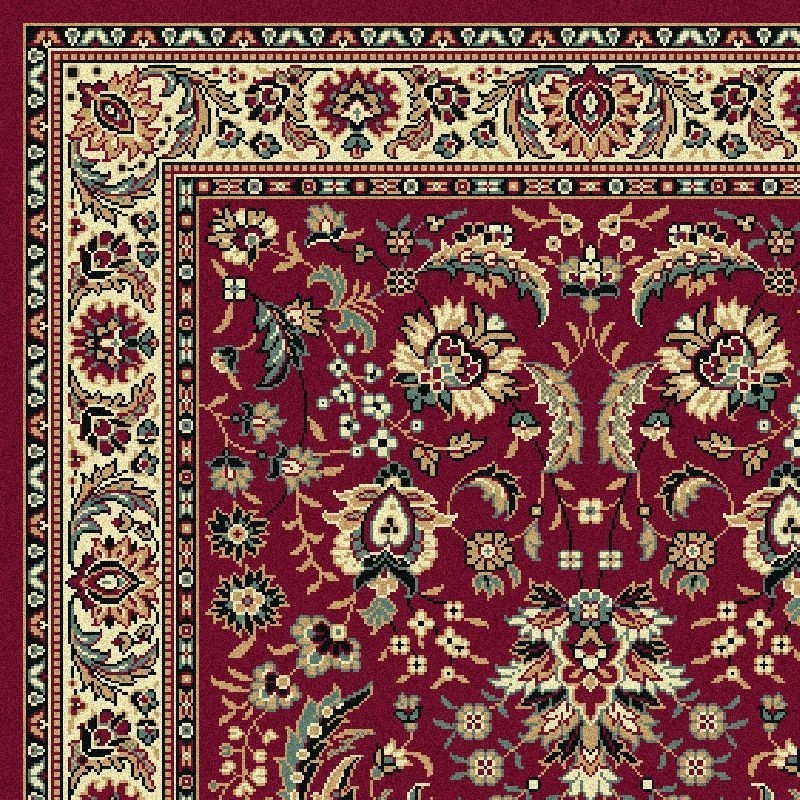 Carpet classico Tabriz classico passatoia floreale rosso 13720