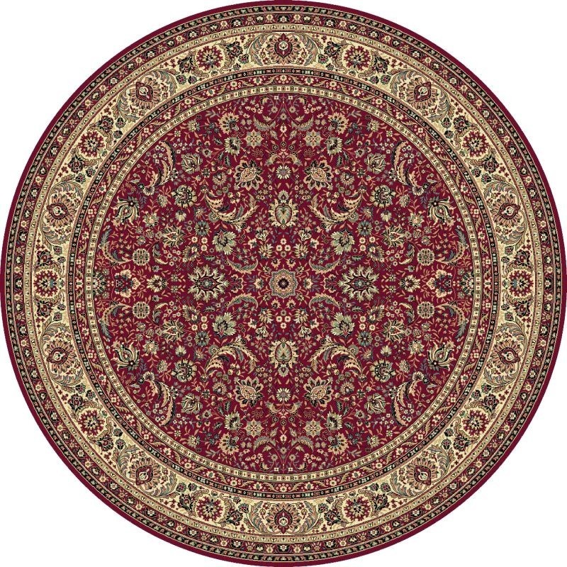 Carpet classico Tabriz classico rotondo floreale rosso 13720