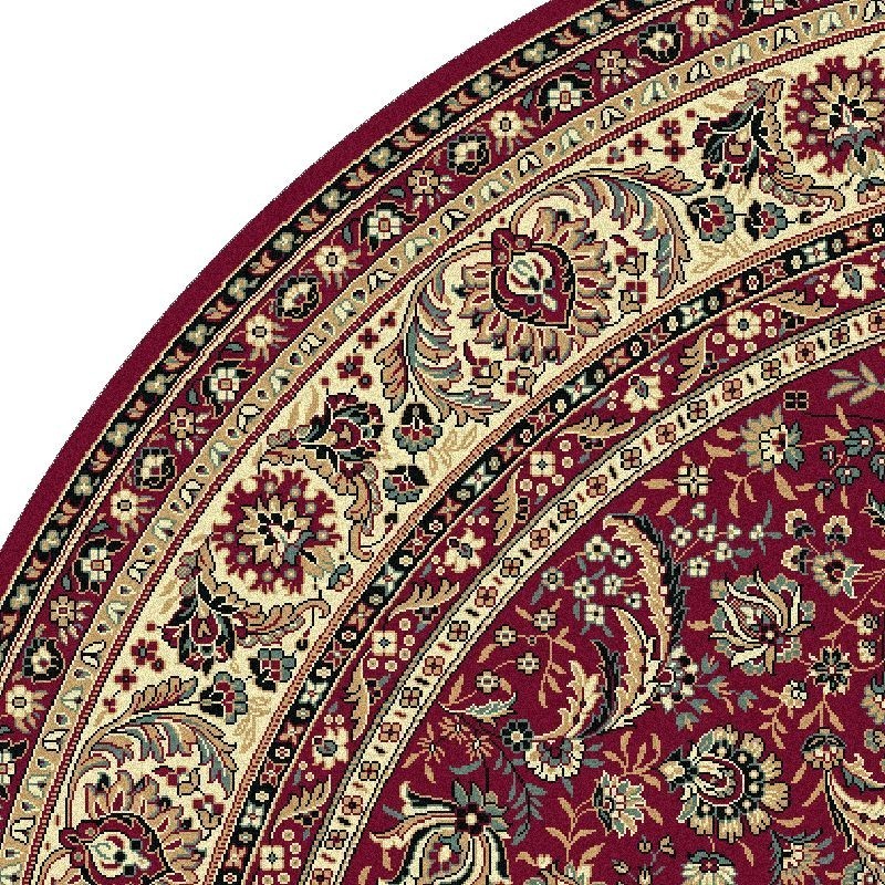 Carpet classico Tabriz classico rotondo floreale rosso 13720