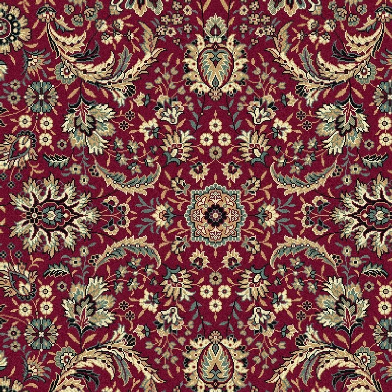Carpet classico Tabriz classico rotondo floreale rosso 13720