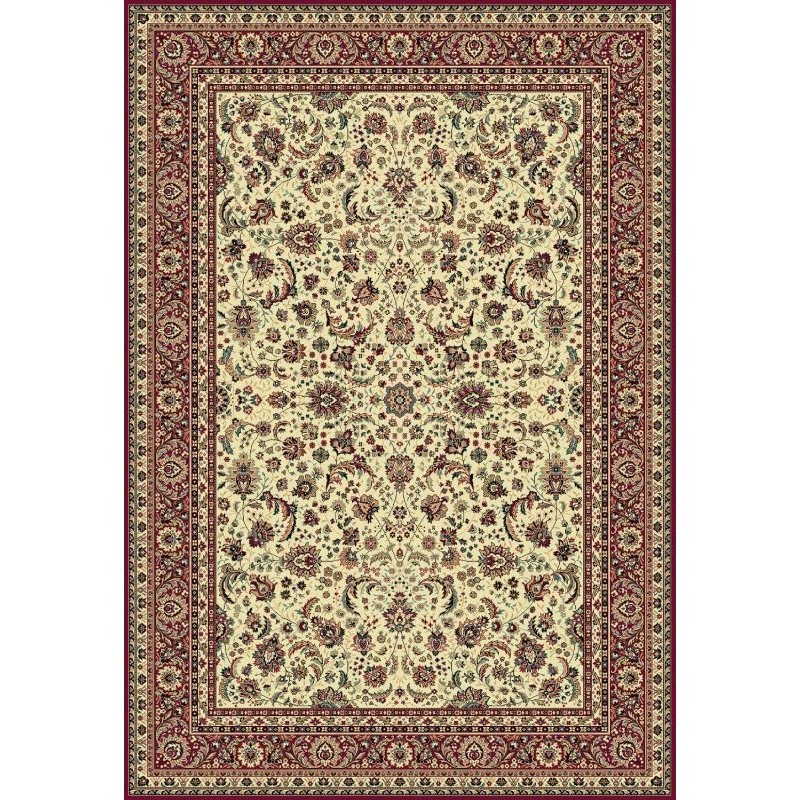 Tappeto persiano Tabriz classico floreale crema-rosso 13720