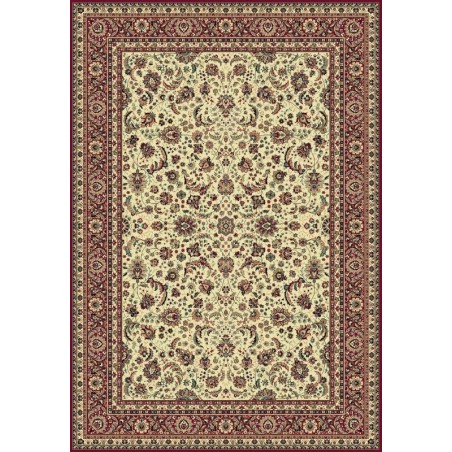 Tappeto persiano Tabriz classico floreale crema-rosso 13720