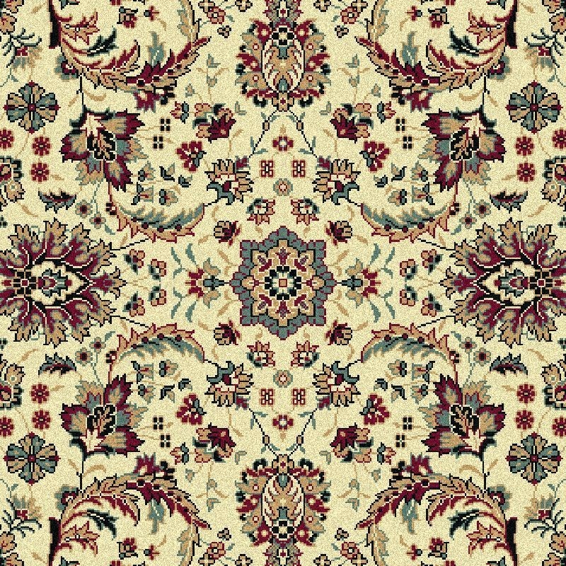 Tappeto persiano Tabriz classico floreale crema-rosso 13720