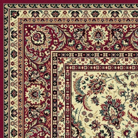 Carpet classico Tabriz classico floreale crema-rosso 13720