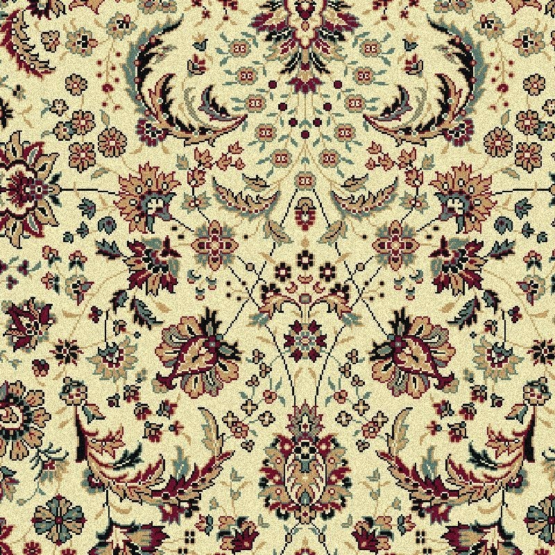 Tappeto persiano Tabriz classico floreale crema-rosso 13720