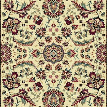 Tappeto persiano Tabriz classico passatoia floreale crema-rosso 13720