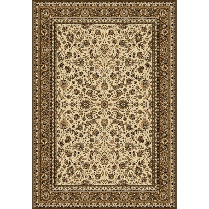 Tappeto persiano Tabriz classico floreale crema-marrone 13720