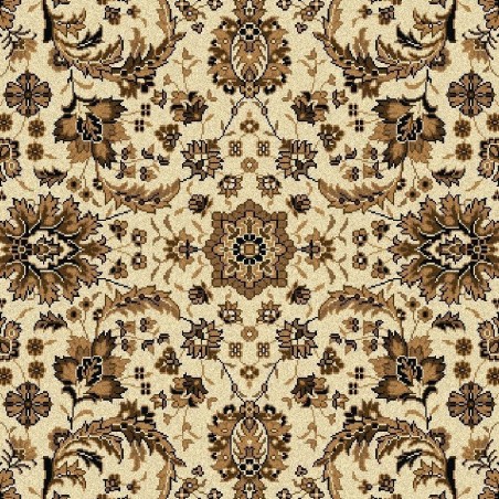 Tappeto persiano Tabriz classico floreale crema-marrone 13720