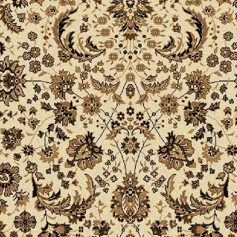 Tappeto persiano Tabriz classico floreale crema-marrone 13720